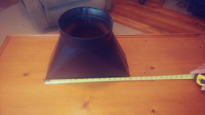 9BBS2  Transition Stack 14&quot; x 4&quot; into 8&quot; round