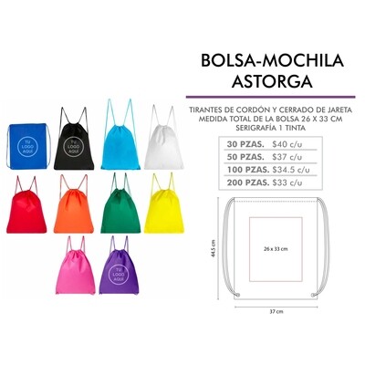 BOLSA-MOCHILA ASTORGA CON SERIGRAFÍA