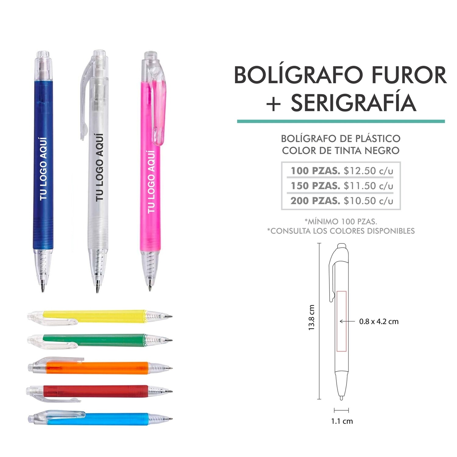 BOLÍGRAFO FUROR CON SERIGRAFÍA