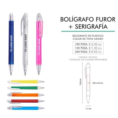 BOLÍGRAFO FUROR CON SERIGRAFÍA