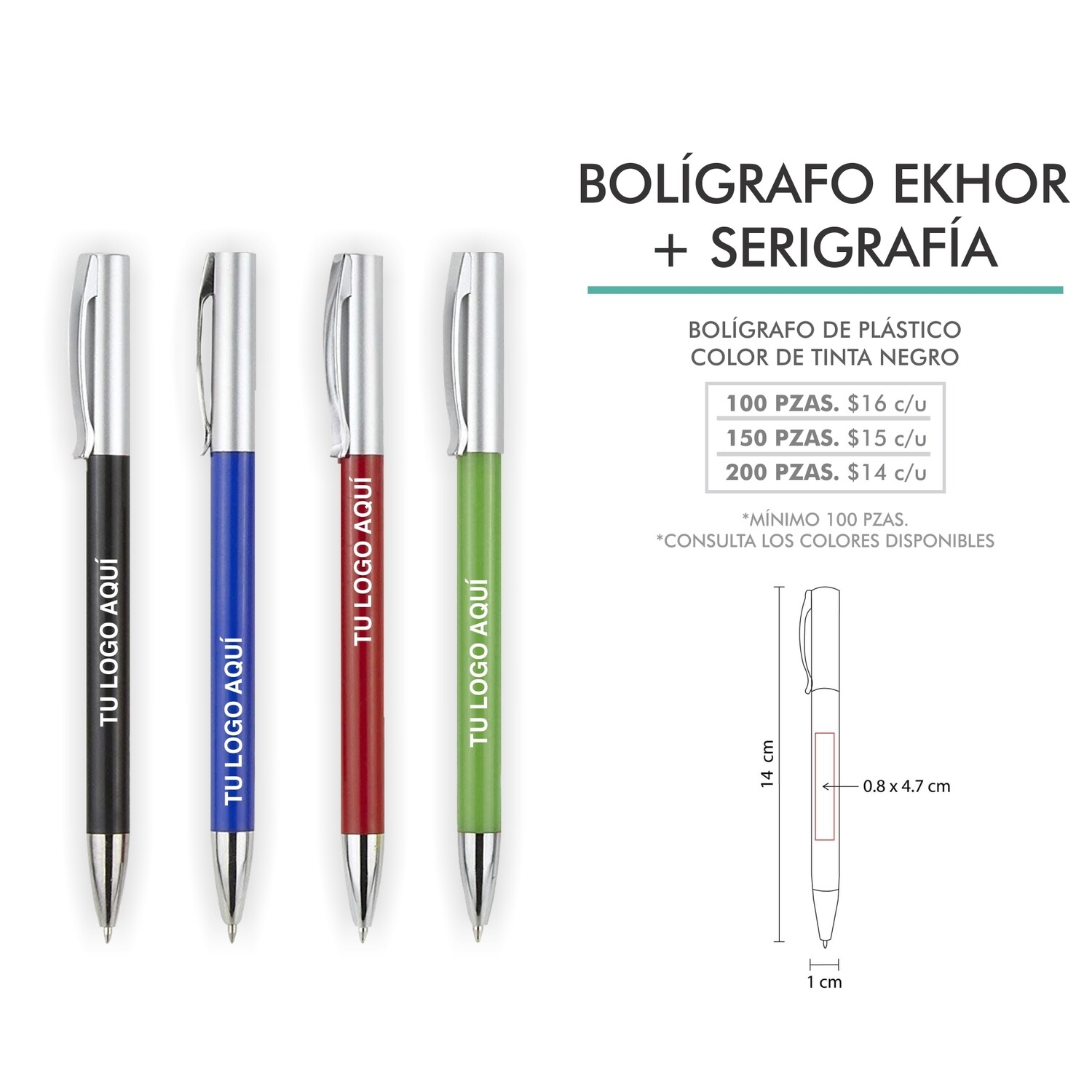 BOLÍGRAFO EKHOR CON SERIGRAFÍA
