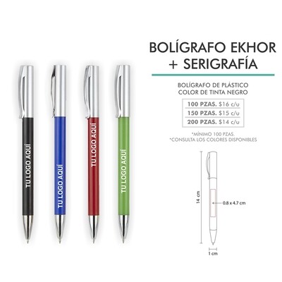 BOLÍGRAFO EKHOR CON SERIGRAFÍA