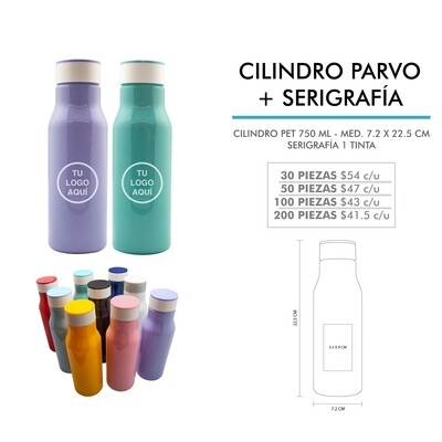 CILINDRO PARVO CON SERIGRAFÍA