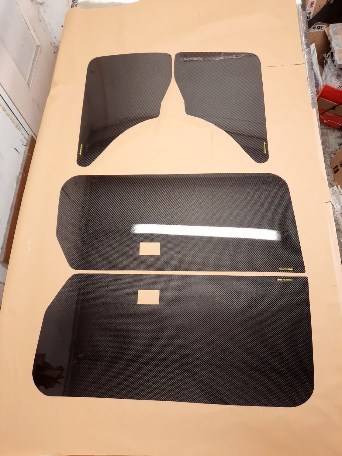 kit panneaux de porte 106/saxo en carbone