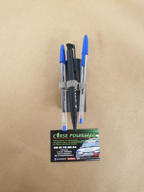 support de stylo en carbone a fixer sur l'arceau