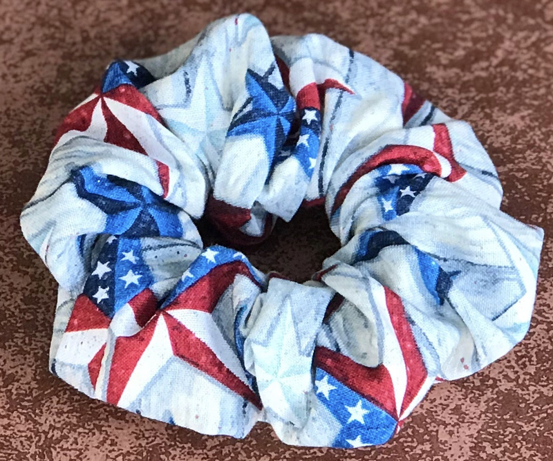 American Flag Stars Scrunchie