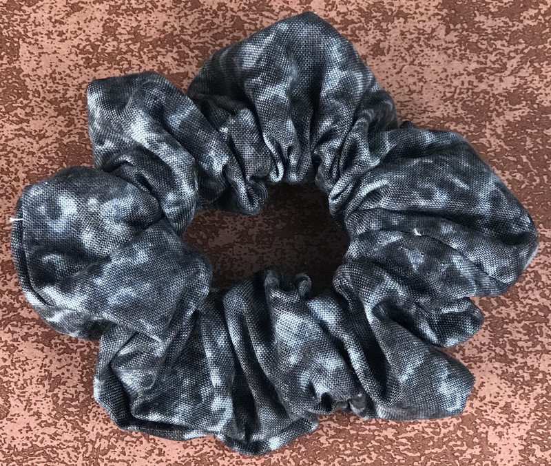 Black & Gray Tie Dye Scrunchie