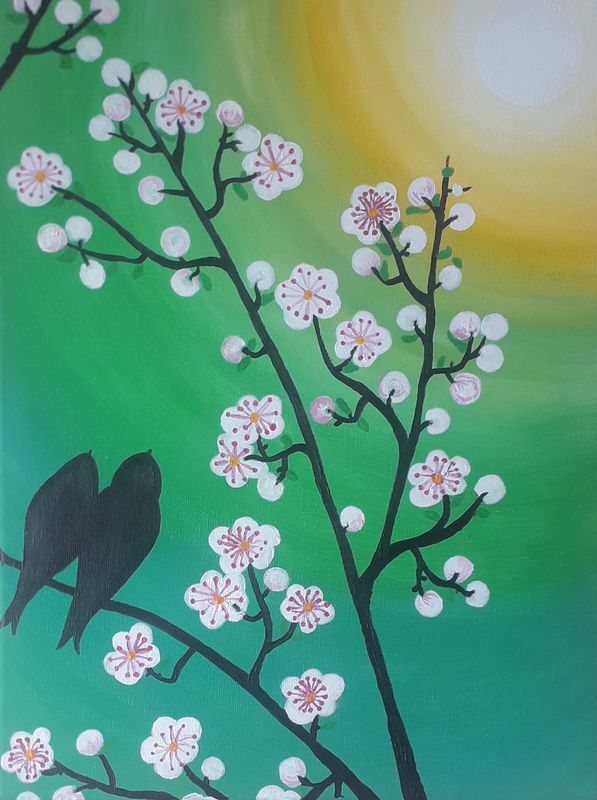 SÁBADO 02/08 11:30 A 14:15 - ALMENDRO EN FLOR  – Taller de Pintura, Vino y Vermut