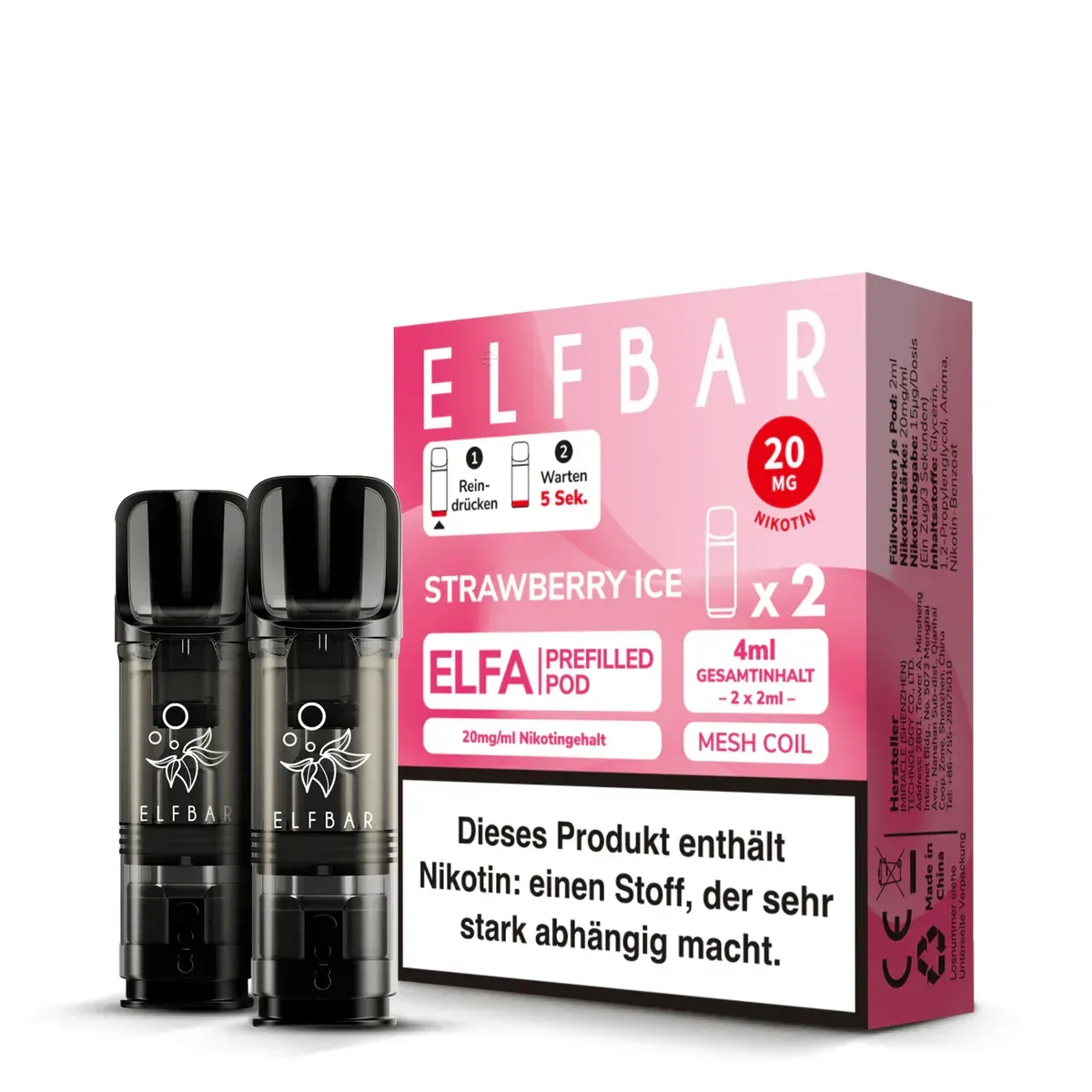 Elfbar Elfa Pods Strawberry ICE 20mg