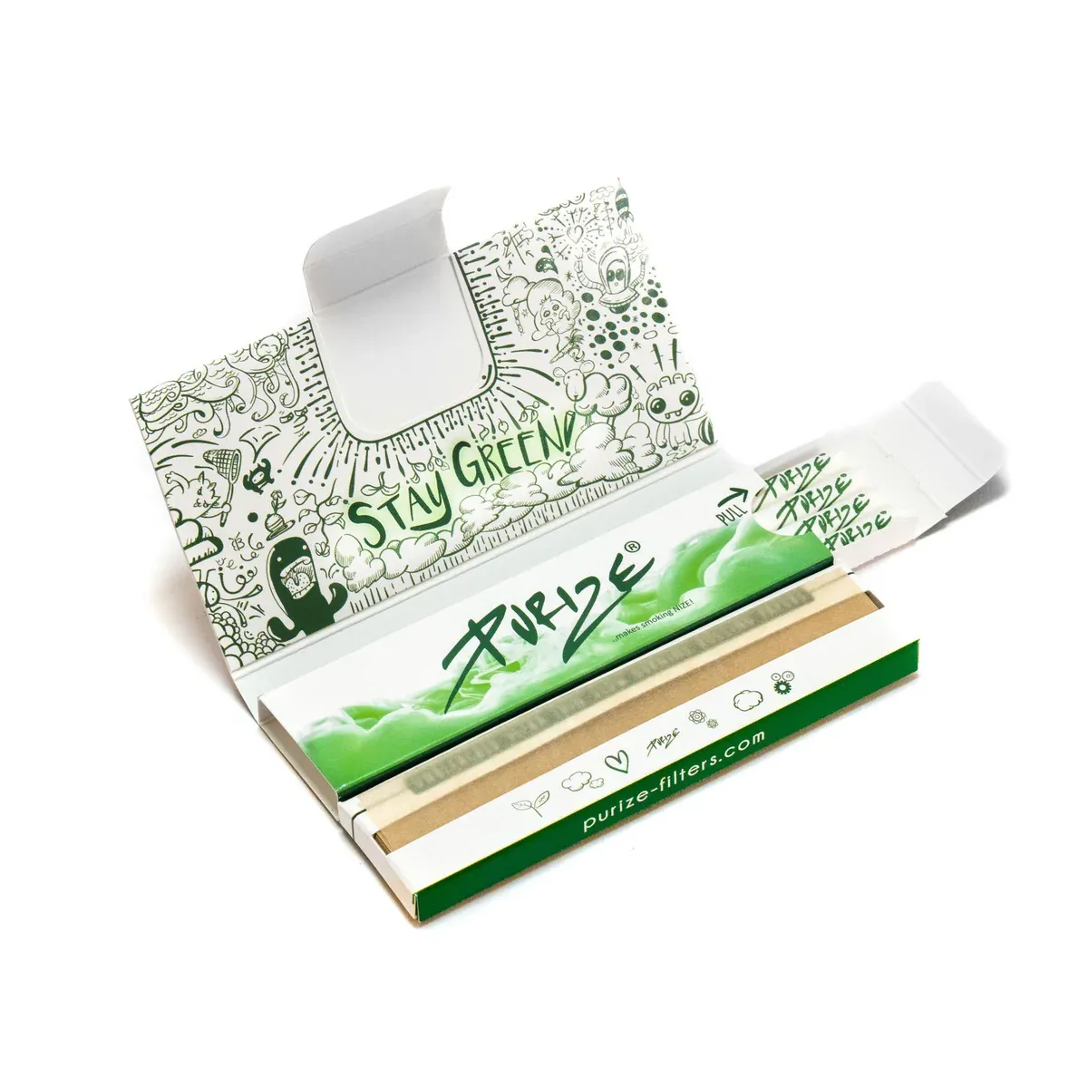 PURIZE® Papes’n’Tips (32 KSS Blättchen + 16 Aktivkohlefilter - XTRA Slim)
