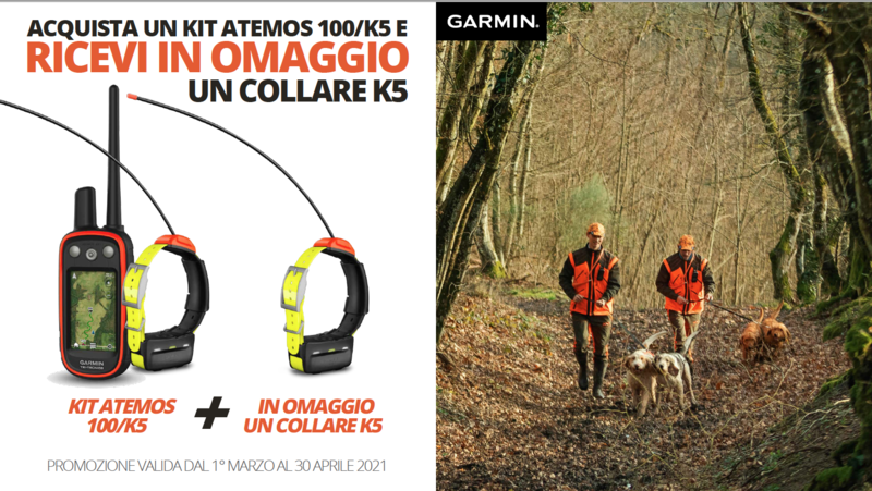 Atemos 100/K5 + collare K5 in Omaggio - GARMIN Atemos 100/K5 + collare K5 in Omaggio - GARMIN