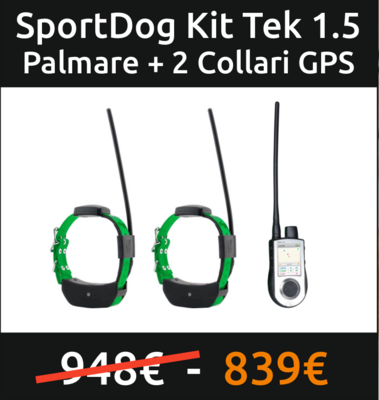 SportDog Tek 1.5 palmare + 2 collari gps - CANICOM SportDog Tek 1.5 palmare + 2 collari gps - CANICOM