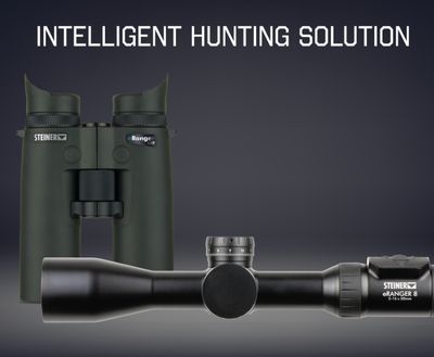 COMBO Cannocchiale da puntamento eRanger 8 3-24x56  + Binocolo - eRanger LRF 10x42 - STEINER