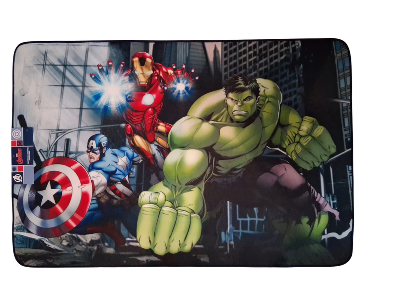 Kurzflor Teppich Avengers – mit Iron Man, Hulk, Thor &amp; Captain America