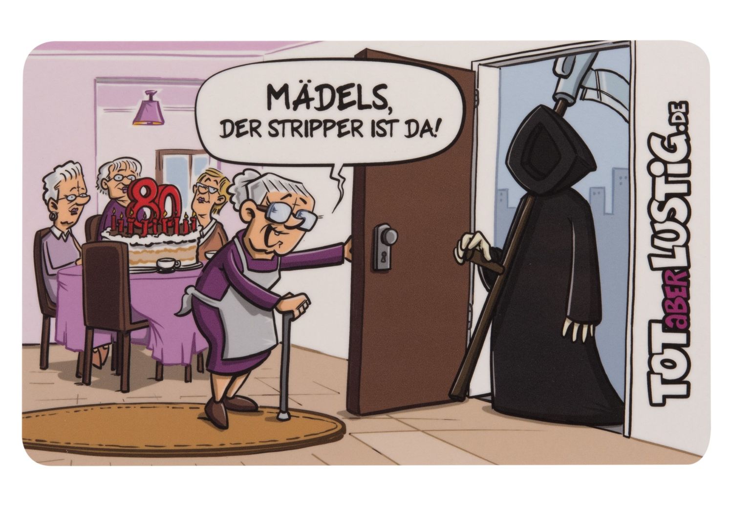 Frühstücksbrettchen &quot; der Stripper ist da &quot;