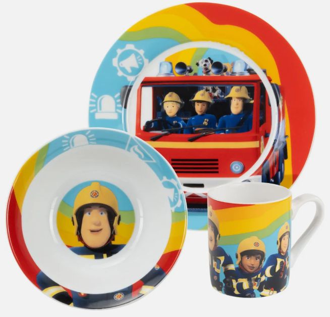 Fireman Sam Porzellan Geschirrset