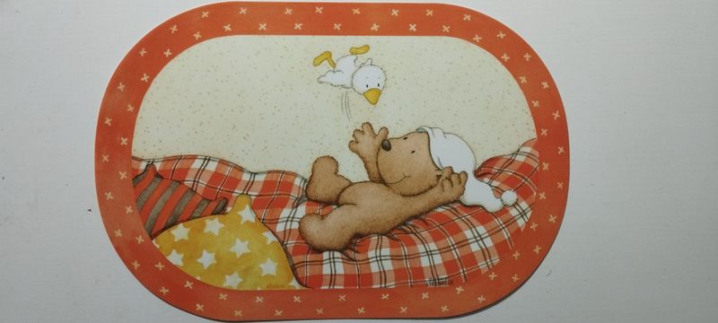 Geschenkidee Tischunterlage Bärchen Kinder – Kunststoff 43x28 cm