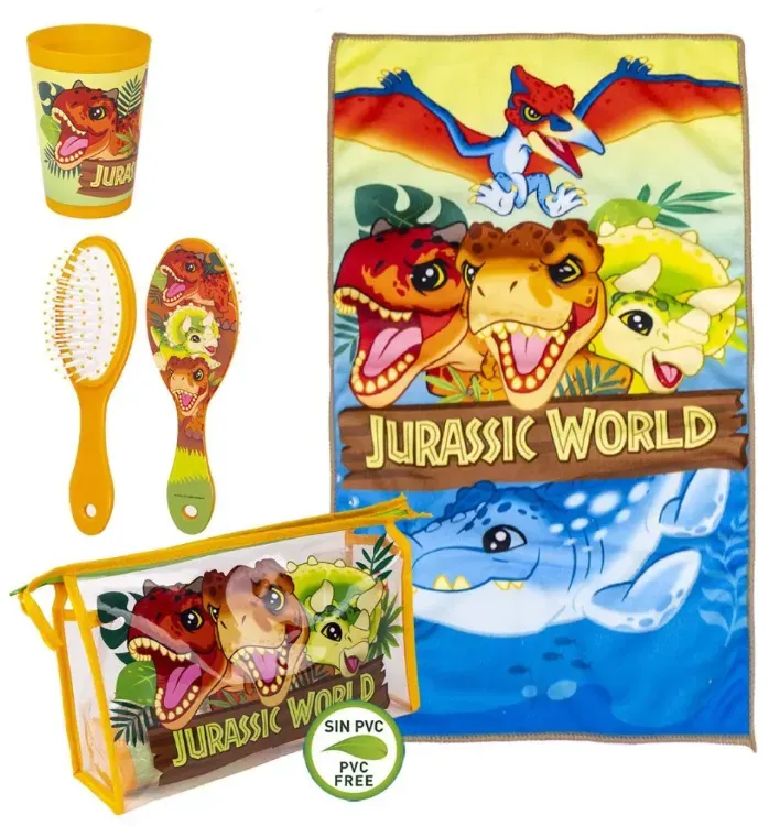 Jurassic World Kulturbeutel Kinder – Dino Reise-Set