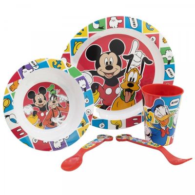 Mickey Mouse Kunststoff Geschirrset