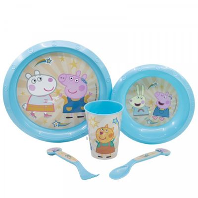 Peppa Wutz Kunststoff Geschirrset