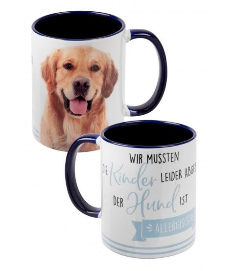 Golden Retriever Tasse mit Allergiker-Motiv – Keramik 240 ml