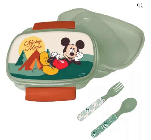 Mickey Mouse Nature Brotdose + Besteckset