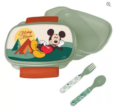Mickey Mouse Nature Brotdose + Besteckset