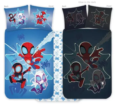 Spiderman Spidey im Dunkeln leuchtende Kinder Bettwäsche