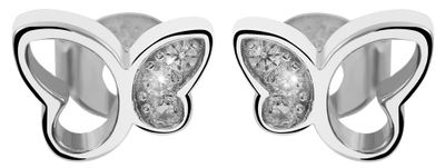 Akzent Edelstahl Ohrstecker Schmetterling