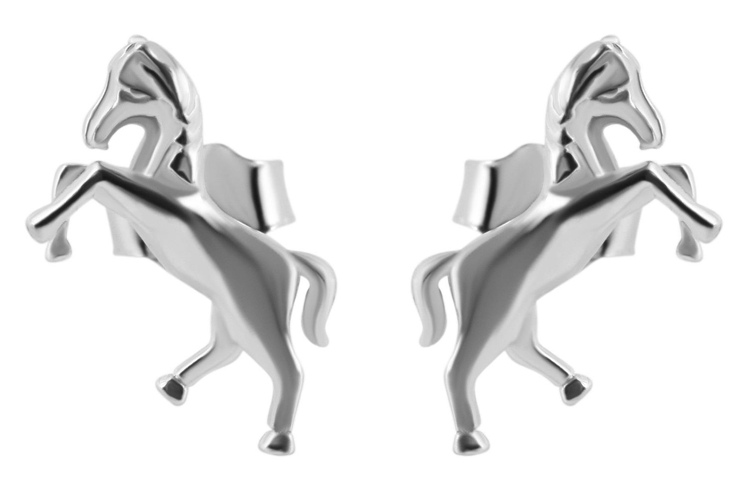 Akzent Edelstahl Ohrstecker Pferd
