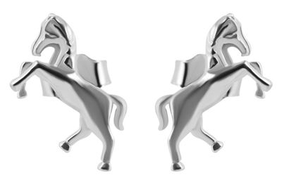 Akzent Edelstahl Ohrstecker Pferd
