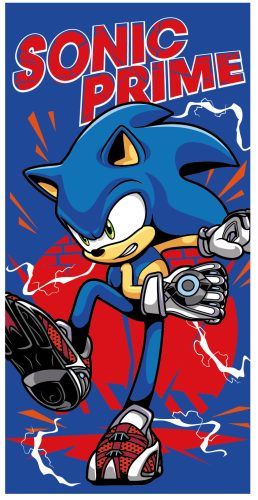 Sonic Prime Kinder Strand- &amp; Badetuch 70x137 cm – Baumwolle