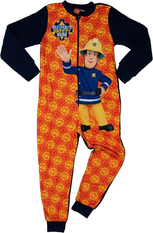 Feuerwehrmann Sam Jumpsuit Feuerwehrmann Sam Jumpsuit 110–116 – offizielles Kinder Schlafanzug Design