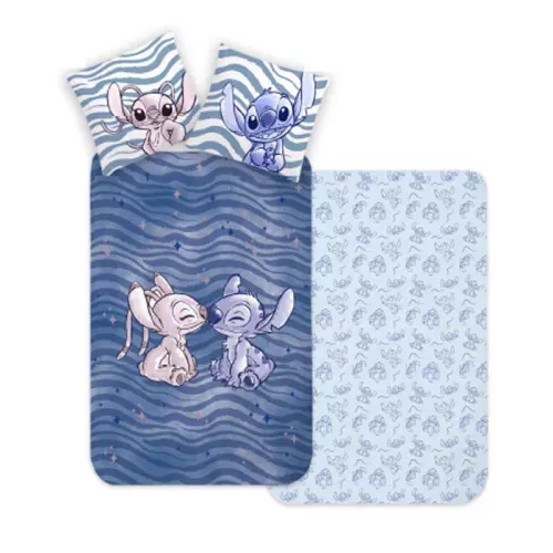 Disney Lilo &amp; Stitch Kinderbettwäsche 100x135 cm + 40x60 cm – 100% Baumwolle – Bettwäsche für Kinderzimmer
