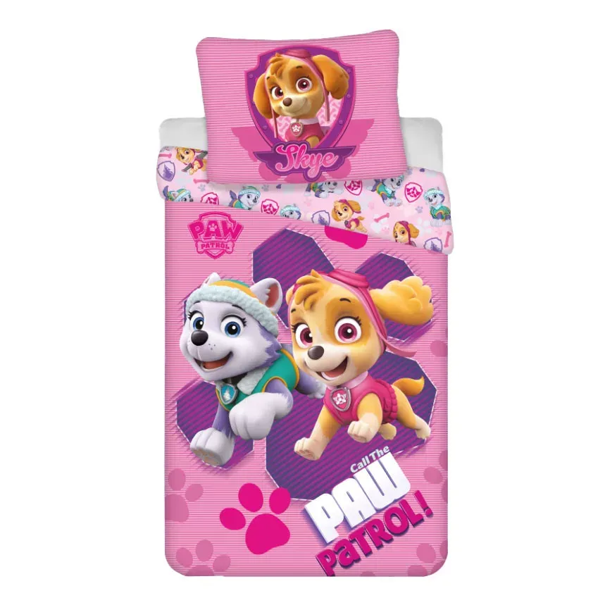 Paw Patrol Call Kinderbettwäsche 100×135 cm &amp; 40×60 cm – 100% Baumwolle – Kinderbett-Set für Jungen &amp; Mädchen