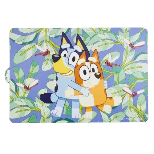 Bluey Platzset 43×28 cm – rutschfestes Kunststoff Tischset für Kinder – Lizenzprodukt