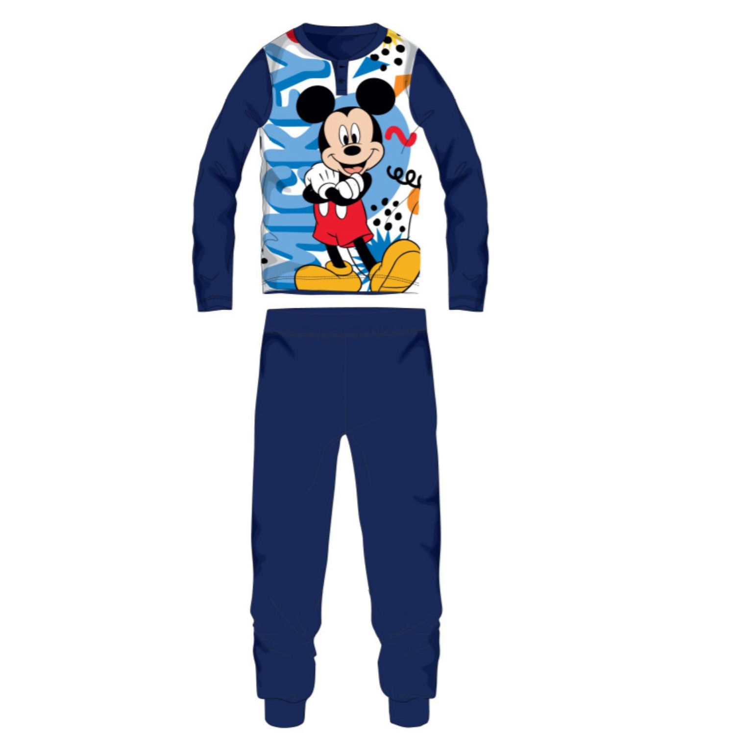 Mickey Mouse Schlafanzug Disney – Marineblau Baumwolle