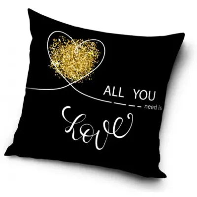 Kissenbezug „All You Love“ 40×40 cm – Dekokissen für Kinder &amp; Erwachsene