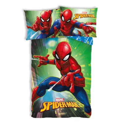 Marvel Spider-Man Bettwäsche „City Lights“ Spider-Man Bettwäsche City Lights 100x135 + 40x60 cm – offizielles Marvel Design
