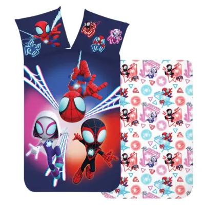 Spider-Man Kinderbettwäsche Baumwolle 100x135 cm – Spidey and Friends