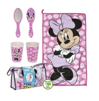Disney Minnie Mouse Kulturbeutel Kinder – Reise-Set mit Zubehör