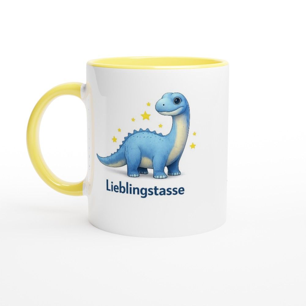 Dino Lieblingstasse für Kinder – Keramic Tasse, Spülmaschinen- und Mikrowellensicher
