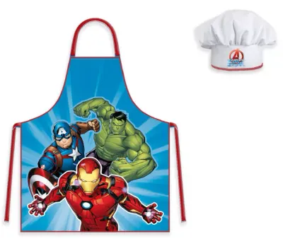 Marvel Avengers Kinder-Kochschürze & Kochmütze Marvel Avengers Kinder-Kochschürze & Kochmütze