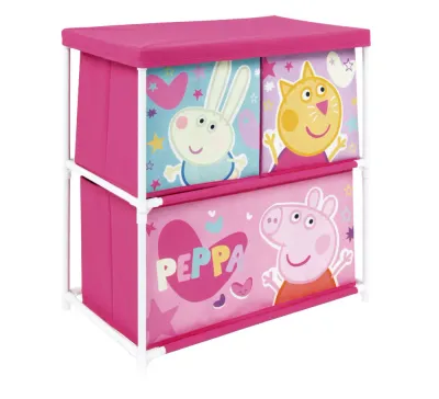 Peppa Wutz Aufbewahrungsschrank mit 3 Boxen Peppa Wutz Aufbewahrungsschrank mit 3 Boxen
