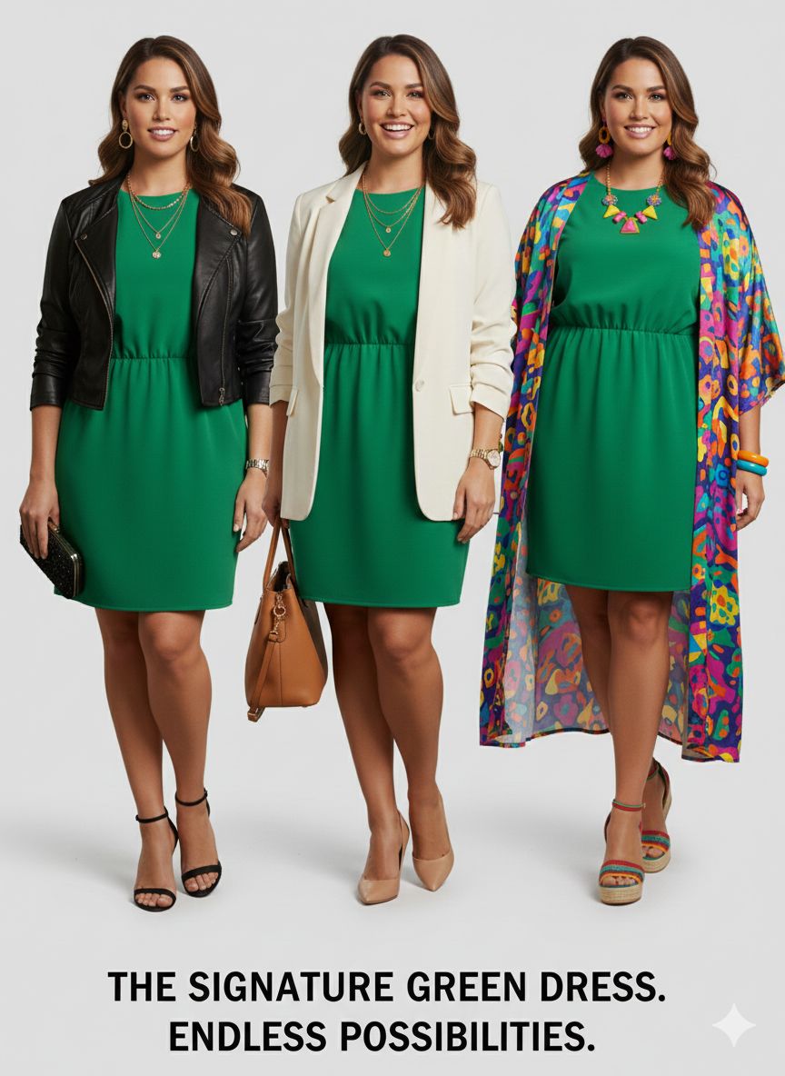 Lovely Green Mini Dress.