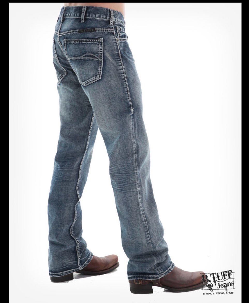 B Tuff "Steel" Iron Creek Straight-Leg Jeans