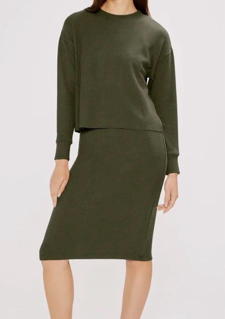 Ribbed Layered Dress