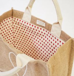 Handmade Reusable Jute Gift Bag &amp; Tote – Love