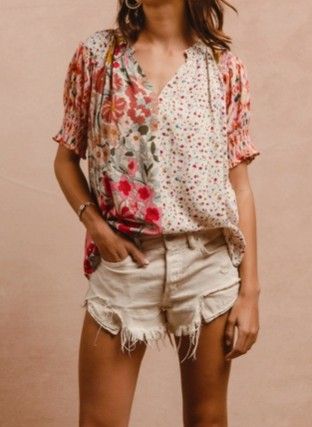 Patchwork Meadow Peasant Top