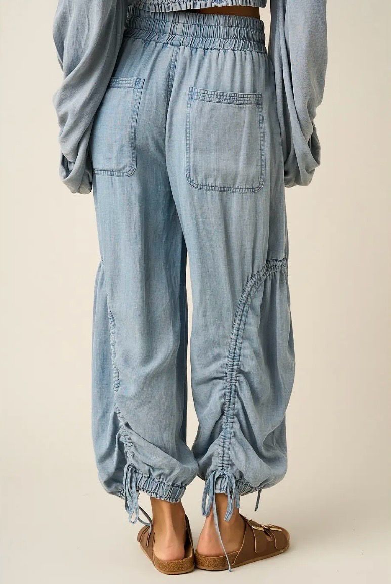Boho Tencel Barrel Leg Pants